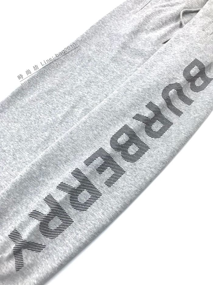 Burberry男裝 巴寶莉新款微標側邊印花logo棉質運動衛褲休閒褲 落肩款寬鬆版型 男女同款  ydi3013